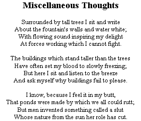 [Miscellaneous Thoughts]
